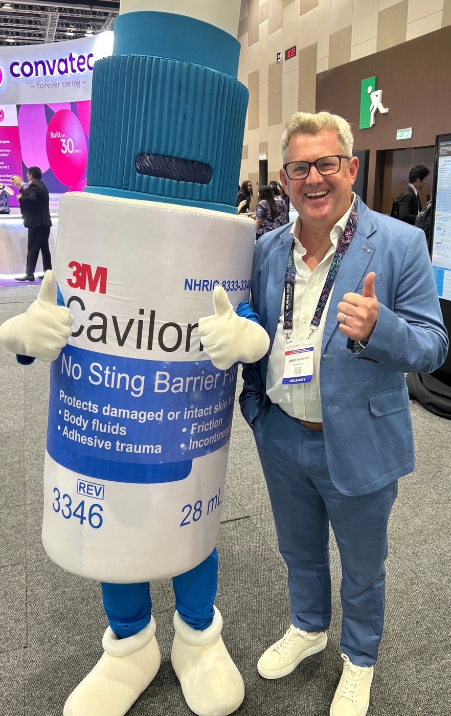 James Saunders, Founder of Med Device Academy, on the exhibition floor at the World Union of Wound Healing Societies congress 2026